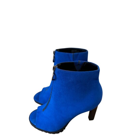 Bar III 7M Dillanf Suede Fabric Upper Ankle Zip Up Boot Blue - Picture 4 of 14